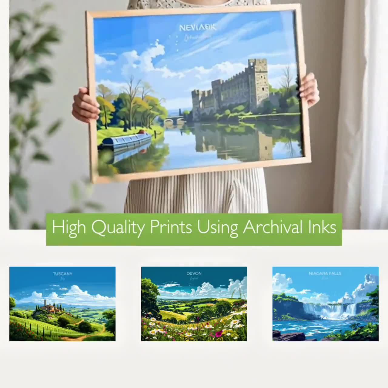 Barcelona Travel Poster Wall Art, Travel Print of Barcelona, City